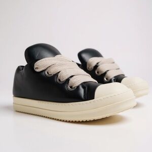 Rick Owens Hollywood Jumbo Laced Low 'Black Milk'